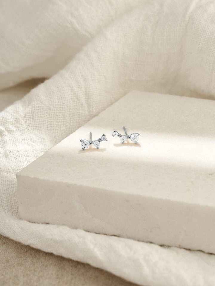 Elisajewels Demi-Fine Ace Stud Earrings