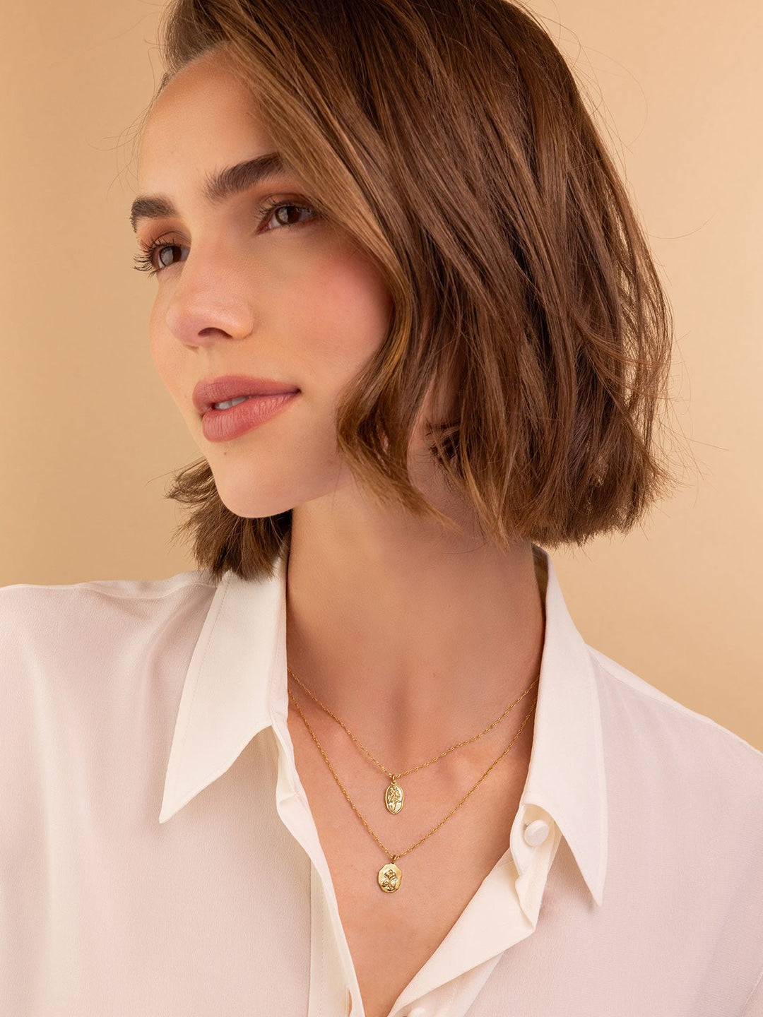 Elisajewels December Narcissus and September Morning Glory Birthflower Pendant Necklace