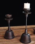 Hand-Forged Iron Candleholder Set