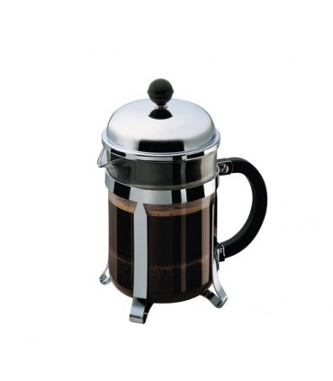 Bodum 1924.16 Cafetiere ChamBord 0,50 l à piston, filtre inox Habillage brillant