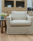Cannes Linen Slipcover Chair