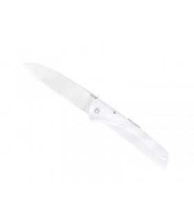 Florinox  kiana.w Couteau kiana, lame acier X35Cr16N, manche 11 cm polyamide chargé en fib. de verre blanc motif origine.