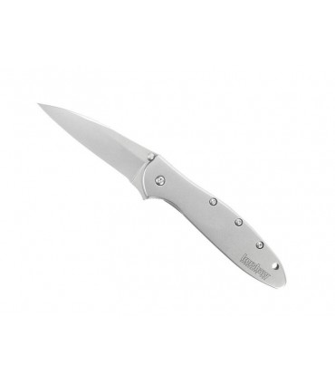 Kershaw ks.1660 Couteau Leek, lame acier 14C28N avec « flipper », manche 10,5 cm acier 410