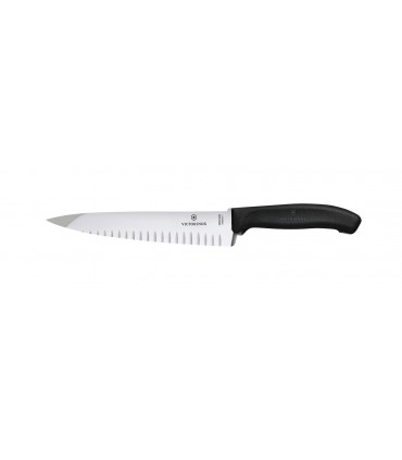 Victorinox 6.8523.17g Couteau Santoku, lame alvéolée 17 cm inox, manche polypropylène noir, en boîte cadeau.