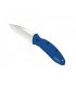 Kershaw ks.1620nb Couteau Scallion navy blue, lame acier 420HC avec flipper , manche 9 cm alum. 6061-T6 anodisé bleu marin