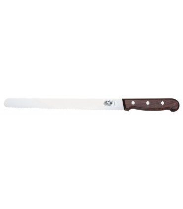 Victorinox 5.4230.36  Couteau à jambon, lame à dents 36 cm inox, manche palissandre