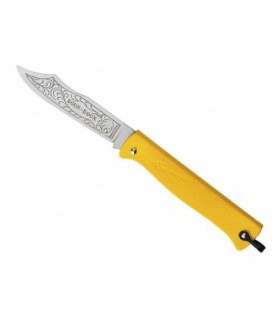 Douk Douk 1815.j Couteau lame 8,5 cm Acier inox Z70CD15 manche 11 cm Métal Jaune