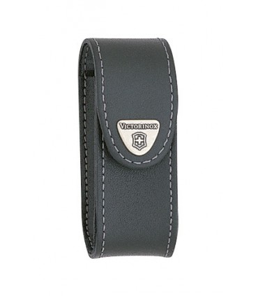 Victorinox 4.0520.31 Étui cuir noir avec clip pivotant pour couteaux 91 mm de 6 à 14 pièces.