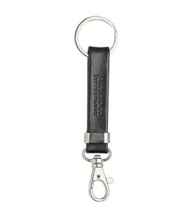 Victorinox 4.1853 Passant de ceinture cuir noir, avec mousqueton.