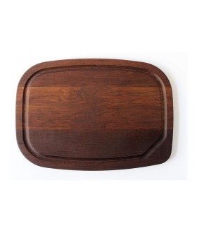 Berard 55220 Planche à découper « NERRO » charme torréfié avec rigole à jus (33 x 24 x 1,8 cm