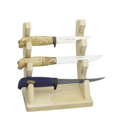 Marttiini prmar3 Présentoir bois (vide) pour 3 poignards MARTTIINI.