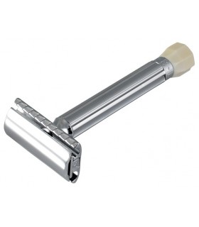 Merkur Solingen 510.001 Rasoir réglable, manche long, chromé.