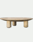 Three Footed Travertine Tray