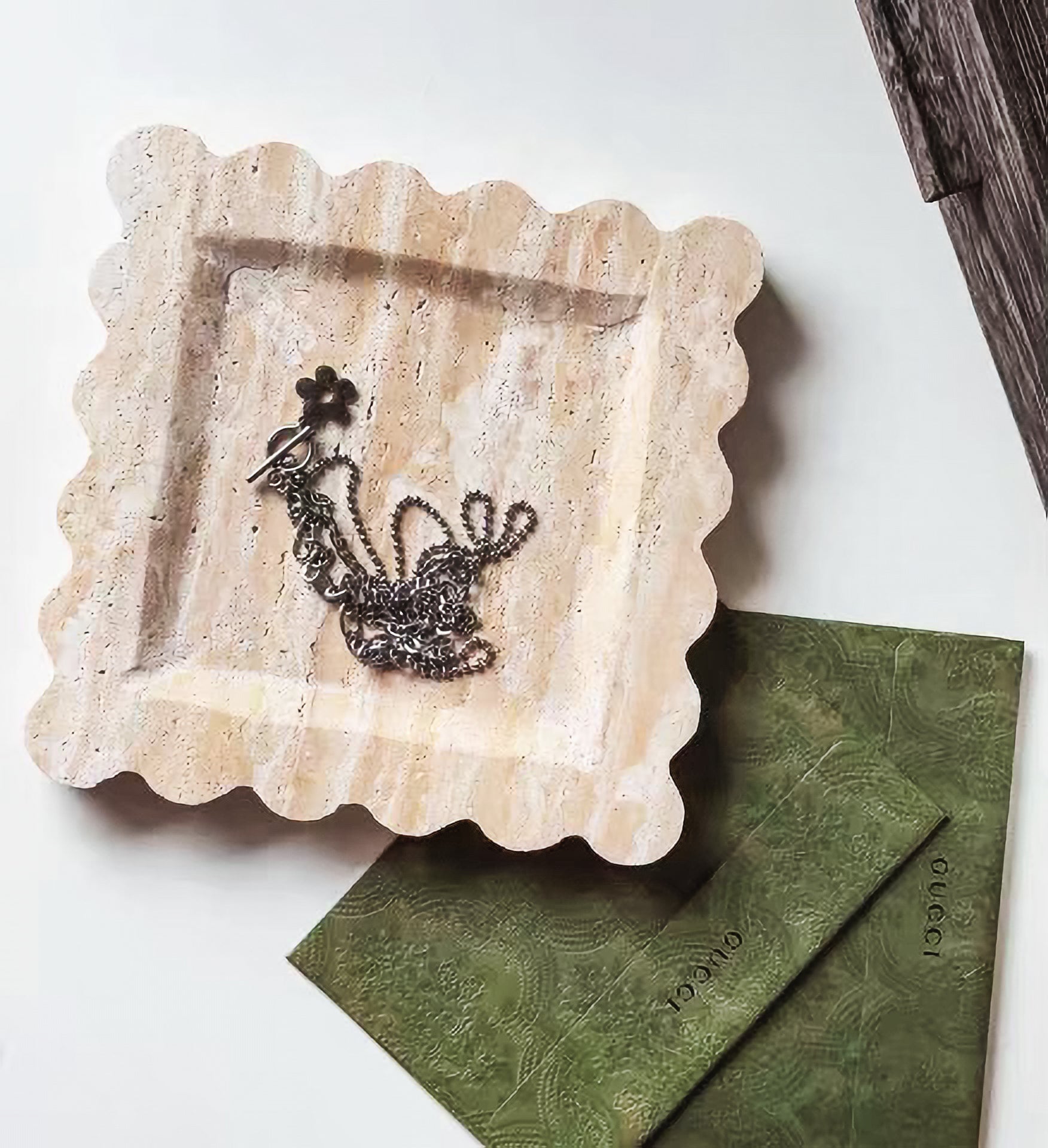 Scalloped Edge Square Tray