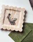 Scalloped Edge Square Tray