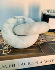 White Carrara Marble Knot
